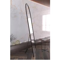Oval Siyah Metal Çerçeveli Boy Aynası 180x70 Cm